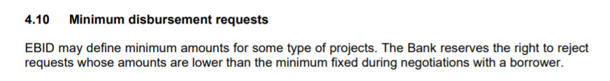 Minimum Disbursement Amount