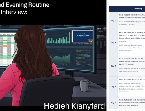 A 5-Day Morning, Afternoon, and Evening Routine to Prepare for a Project Finance Interview